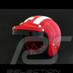 Casque de course vintage trois rayures