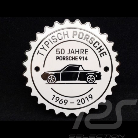 Badge de grille Porsche 914 50 ans 1969 - 2019 Blanc Porsche Design MAP04515619 grille badge grillebadge blanc weiß white