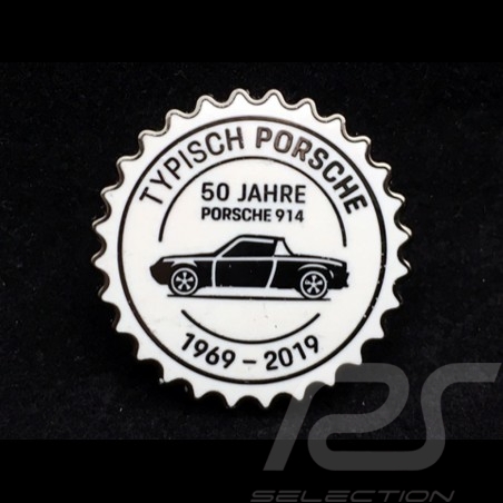 Porsche badge 914 50 years 1969 - 2019 White Porsche Design MAP01008219