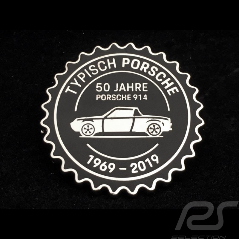 Pin Badge Button Porsche 914 50 ans years Jahre 1969 - 2019 Noir Porsche Design MAP01008319
