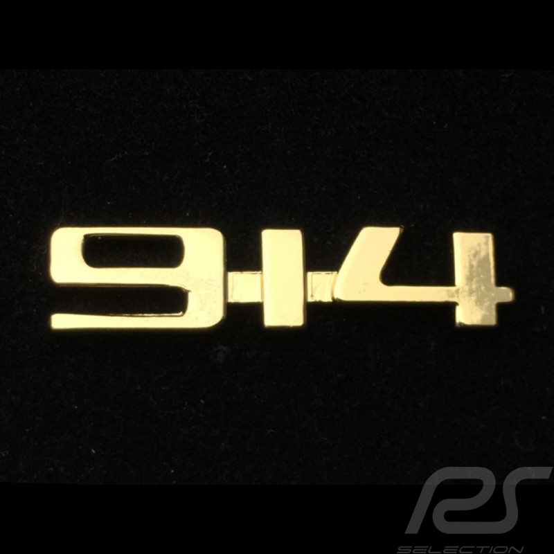 Pin Badge Button Porsche 914 vintage doré golden Porsche Design MAP01008019