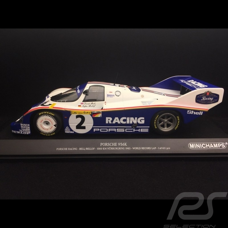 Porsche 956 K n° 2 Record du tour 1000km Nürburgring 1983 1/18 Minichamps 153836702  World record lap Rundenrekord 