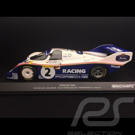 Porsche 956 K n° 2 World record lap 1000km Nürburgring 1983 1/18 Minichamps 153836702