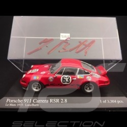 Porsche 911 Carrera RSR 2.8 n° 63 Le Mans 1973 Jürgen Barth signature 1/43 Minichamps 430736963