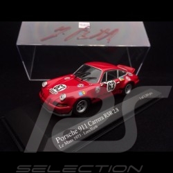 Porsche 911 Carrera RSR 2.8 n° 63 Le Mans 1973 Jürgen Barth signature 1/43 Minichamps 430736963