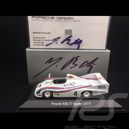 Porsche 936 /77 Spyder n° 4 Winner Le Mans 1977 Jürgen Barth signature 1/43 Minichamps WAP020SET13