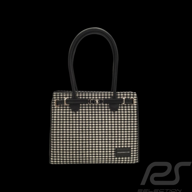 Porsche 911 Classic Handbag Pepita houndstooth / black leather