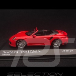 Porsche 911 Turbo S Cabriolet type 991 phase II 2016 1/43 Minichamps 410067180 rouge indien guards red indischrot