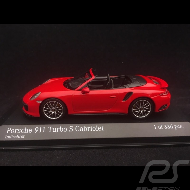 Porsche 911 Turbo S Cabriolet typ 991 mark II 2016 indischrot 1/43 Minichamps 410067180