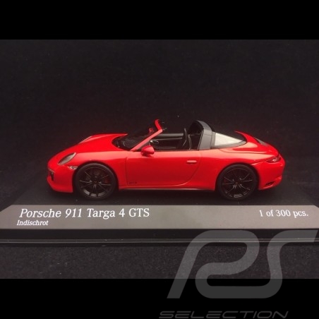 Porsche 911 Targa 4 GTS type 991 phase II 2016 1/43 Minichamps 410067340 rouge indien guards red indischrot