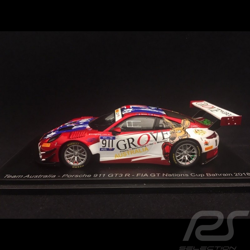 Porsche 911 GT3 R typ 991 n° 911 FIA GT Nations Cup Bahrain 2018 1/43 Spark S6309