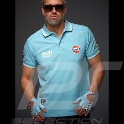 Gulf Le Mans Sieg Vintage Polo hellblau - Herren