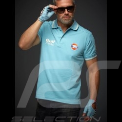 Gulf Le Mans Sieg Vintage Polo hellblau - Herren