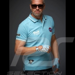 Gulf Le Mans Sieg Vintage Polo hellblau - Herren