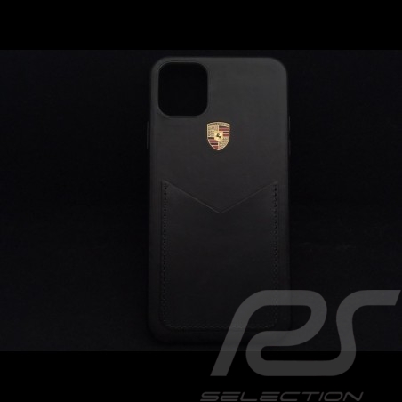 Porsche Hülle für iPhone 11 Pro schwarzes Leder Porsche WAP0300030LLTH
