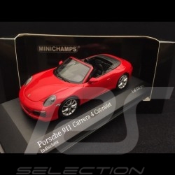 Porsche 911 type 991 Carrera 4 Cabriolet 2016 rouge Indien 1/43 Minichamps 410067230
