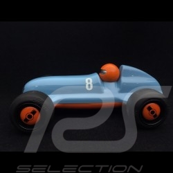 Vintage wooden racing car for children Gulf blue Schuco 450987200