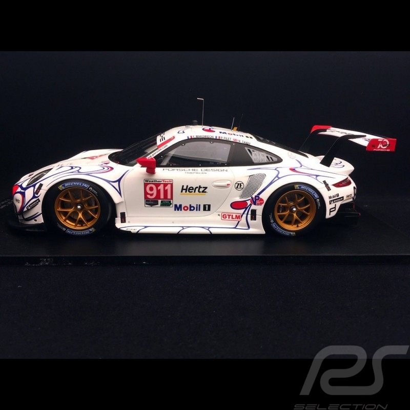 Porsche 911 GT3 RSR type 991 Vainqueur Winner Sieger Petit Le Mans 2018 n° 911 Porsche GT Team 1/18 Spark 18S353