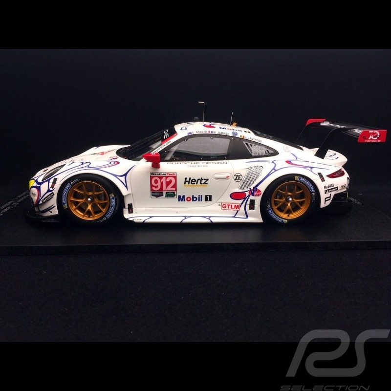 Porsche 911 RSR typ 991 Petit Le Mans 2018 n° 912 Porsche GT Team 1/18 Spark 18US005