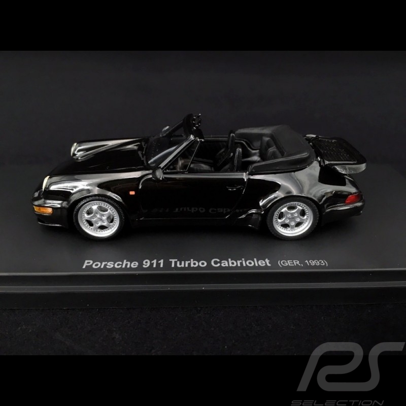 Porsche 911 type 964 Turbo Cabriolet 1993 Noir black schwarz 1/43 Autocult 60031