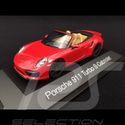 Porsche 911 type 991 phase II Turbo S Cabriolet 2016 rouge carmin 1/43 Herpa 071482