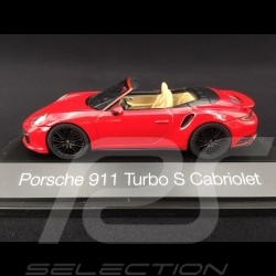 Porsche 911 type 991 phase II Turbo S Cabriolet 2016 carmin rot 1/43 Herpa 071482