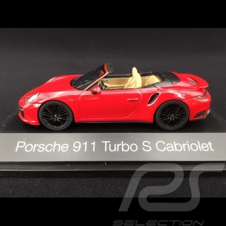 Porsche 911 type 991 phase II Turbo S Cabriolet 2016 rouge carmin 1/43 Herpa 071482
