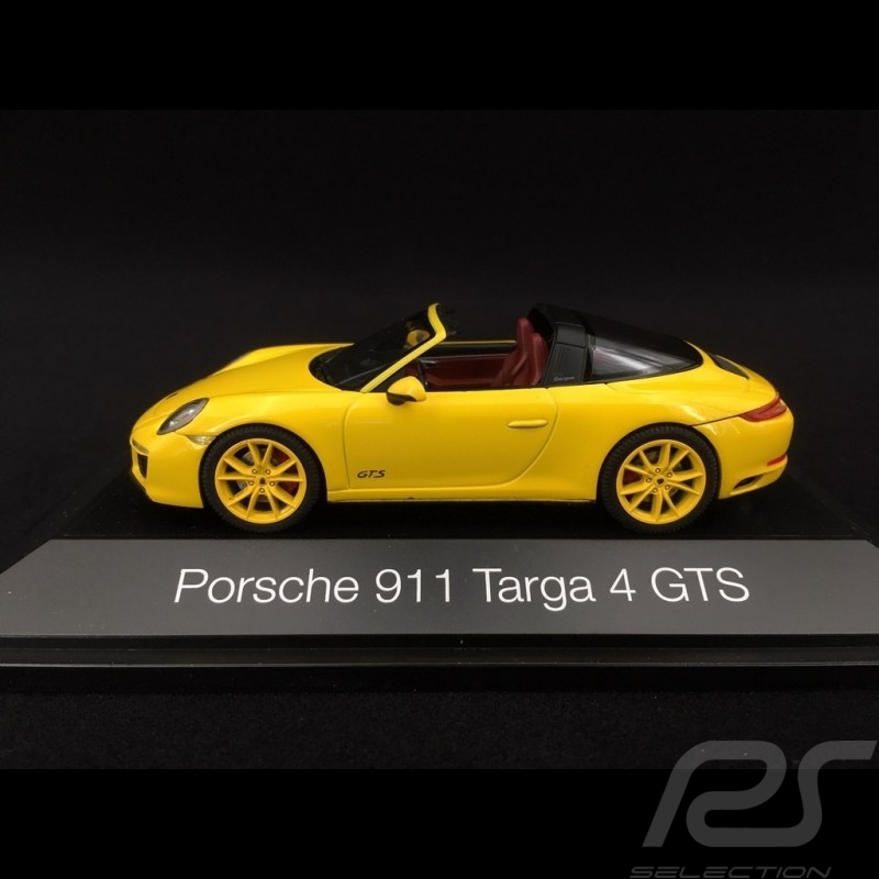 Porsche 911 type 991 phase II Targa 4 GTS 2016 jaune racing 1/43 Herpa 071499