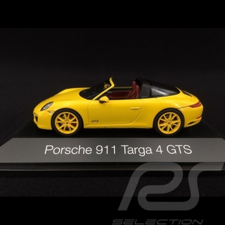 Porsche 911 type 991 phase II Targa 4 GTS 2016 jaune racing 1/43 Herpa 071499