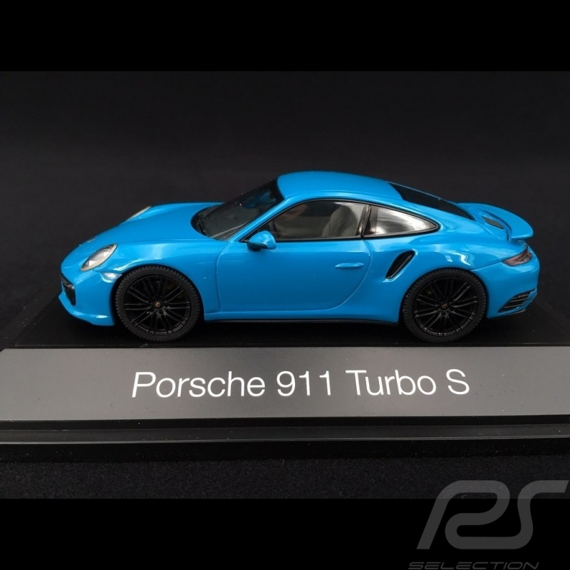 Porsche 911 type 991 phase II Turbo S 2016 Miami blau 1/43 Herpa 071475