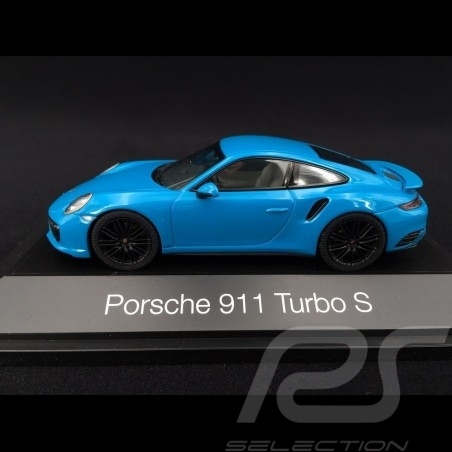 Porsche 911 type 991 phase II Turbo S 2016 Miami blue 1/43 Herpa 071475
