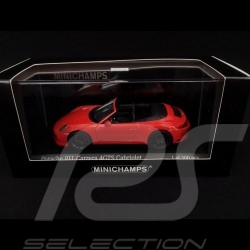 Porsche 911 type 991 phase II Carrera 4 GTS Cabriolet 2017 rouge Indien 1/43 Minichamps 410067330 guards red indischrot