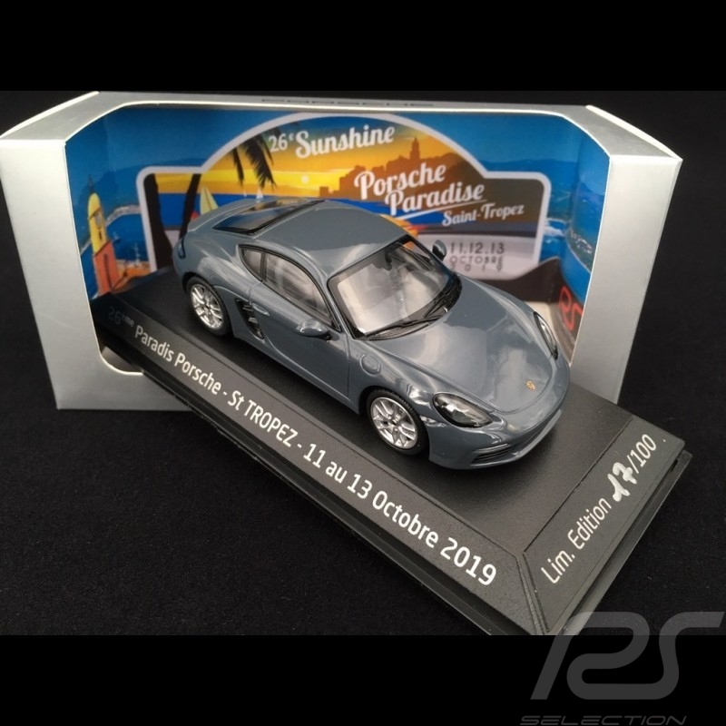 Porsche 718 Cayman 2016 metallic graphit blau 1/43 Minichamps WAP0204010G