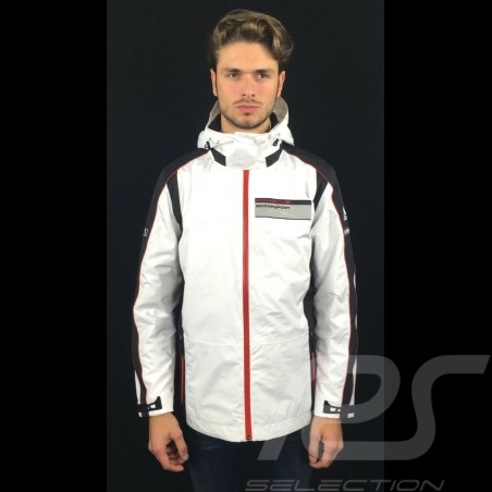Veste de pluie Adidas Porsche Motorsport Noir / Blanc Porsche Design WAX10202 rain jacket regenjacke mixte