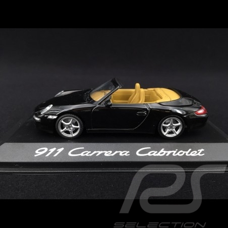 Porsche 997 Carrera Cabriolet Mk 1 2005 black 1/43 Minichamps WAP02015015
