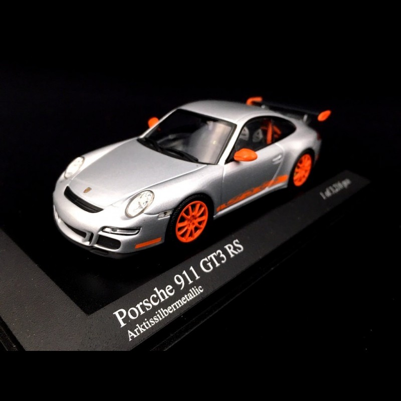 Porsche 911 (997) GT3 RS Arctic Silver W/ Orange 1:43 400066000