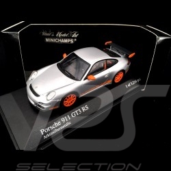 Porsche 911 type 997 GT3 RS 3.6 2007 ph I Gris Metal / Orange 1/43 Minichamps 400066000