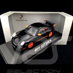 Porsche 911 type 997 GT3 RS 3.6 2006 ph I Noir black schwarz / Orange 1/43 Minichamps WAP02012817
