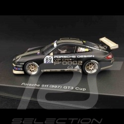 Porsche 911 type 997 GT3 Cup présentation 2007 Porsche Design Vip Car noir mat 1/43 Autoart 60770