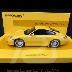 Porsche 911 type 997 Carrera 4S Phase 2 2009 jaune 1/43 Minichamps 436066420