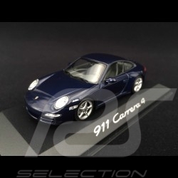 Porsche 997 Carrera 4 Mk 1 2005 blue 1/43 Minichamps WAP02010016