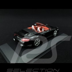 Porsche 911 type 997 turbo cabriolet 3.6 mk 1 2007 Black Basalt 1/43 Minichamps 400065230