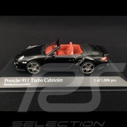 Porsche 911 type 997 turbo cabriolet 3.6 ph 1 2007 Noir basalte 1/43 Minichamps 400065230 black schwarz