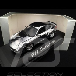 Porsche 911 type 997 Turbo 3.6 mk 1 2007 Chrome 1/43 Minichamps WAP02060816