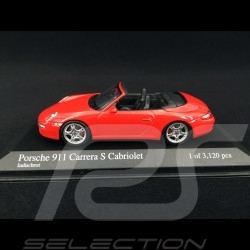 Porsche 911 type 997 Carrera S Cabriolet mk 1 2005 Indischrot 1/43 Minichamps 400063030