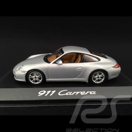 Porsche 911 type 997 Carrera Mk II 2009 silver grey 1/43 Minichamps WAP02001218