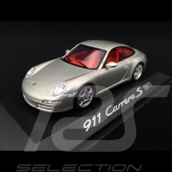 Porsche 911 type 997 Carrera S mk 1 2005 Silver grey 1/43 Minichamps WAP02011815