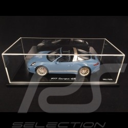 Porsche 911 type 991 Targa 4S phase II aetna blue 1/18 Spark WAX02100014
