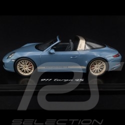 Porsche 911 type 991 Targa 4S phase II bleu etna aetna blue aeetnablau  1/18 Spark WAX02100014
