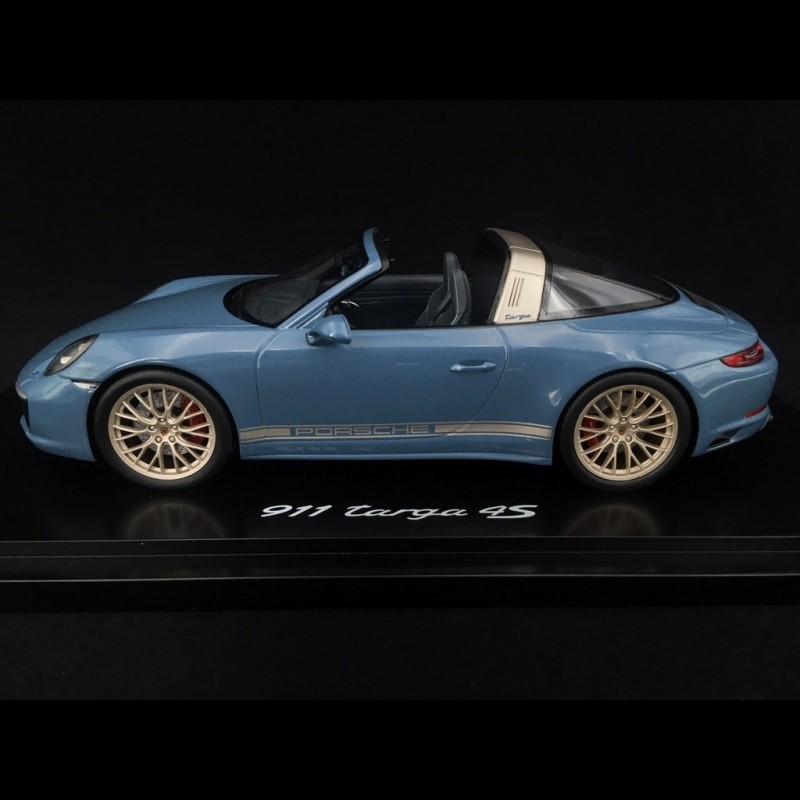 Porsche 911 type 991 Targa 4S Mk II aetna blue 1/18 Spark WAX02100014